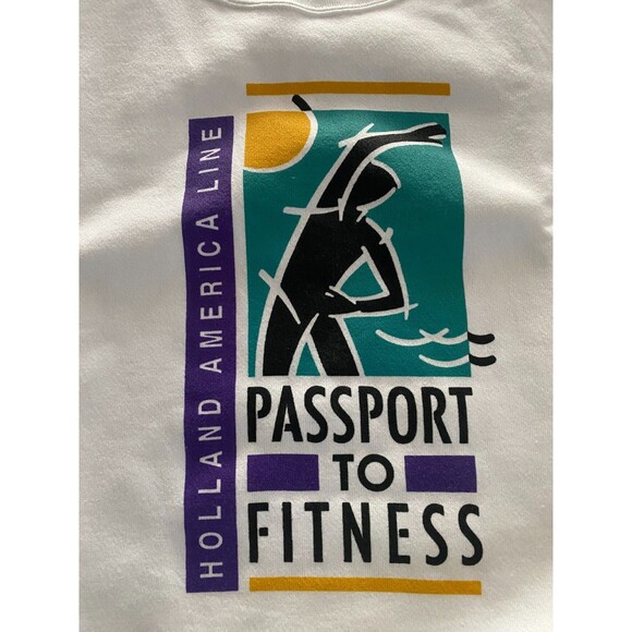 NOS Vtg 90s Holland America Sweatshirt Adult XL Cruise Fitness USA Crew Neck - Picture 2 of 8